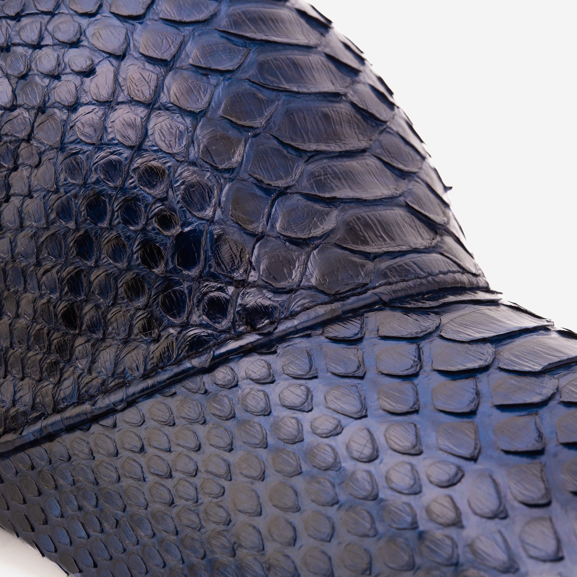 Boss Navy Blue Snake Leather Cap