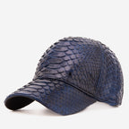 Boss Navy Blue Snake Leather Cap