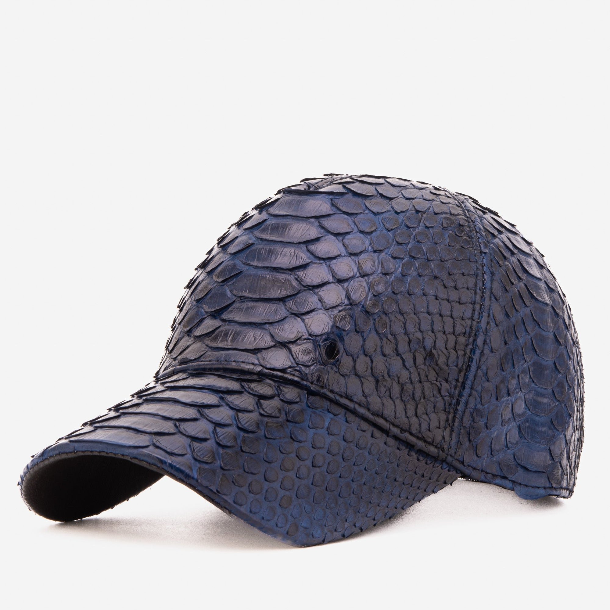 Boss Navy Blue Snake Leather Cap