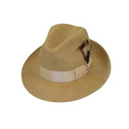 Men Bruno Capelo Hat Australian Wool Rabbit Fur Look Felt Fedora RA764 Tan