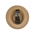Men's Bruno Capelo RAFAELE Braid Straw Pork Pie Hat Telescope Crown RF-403 Tan
