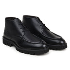 Belvedere Rinaldo Deerskin Leather Chukka Boots Moc Toe Black