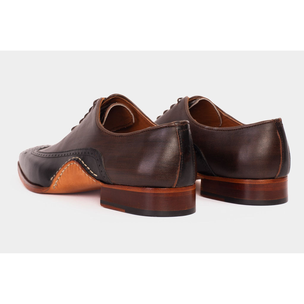The Royal Hand Craft Black & Brown Wingtip Oxford Men Shoe