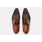 The Royal Hand Craft Black & Brown Wingtip Oxford Men Shoe
