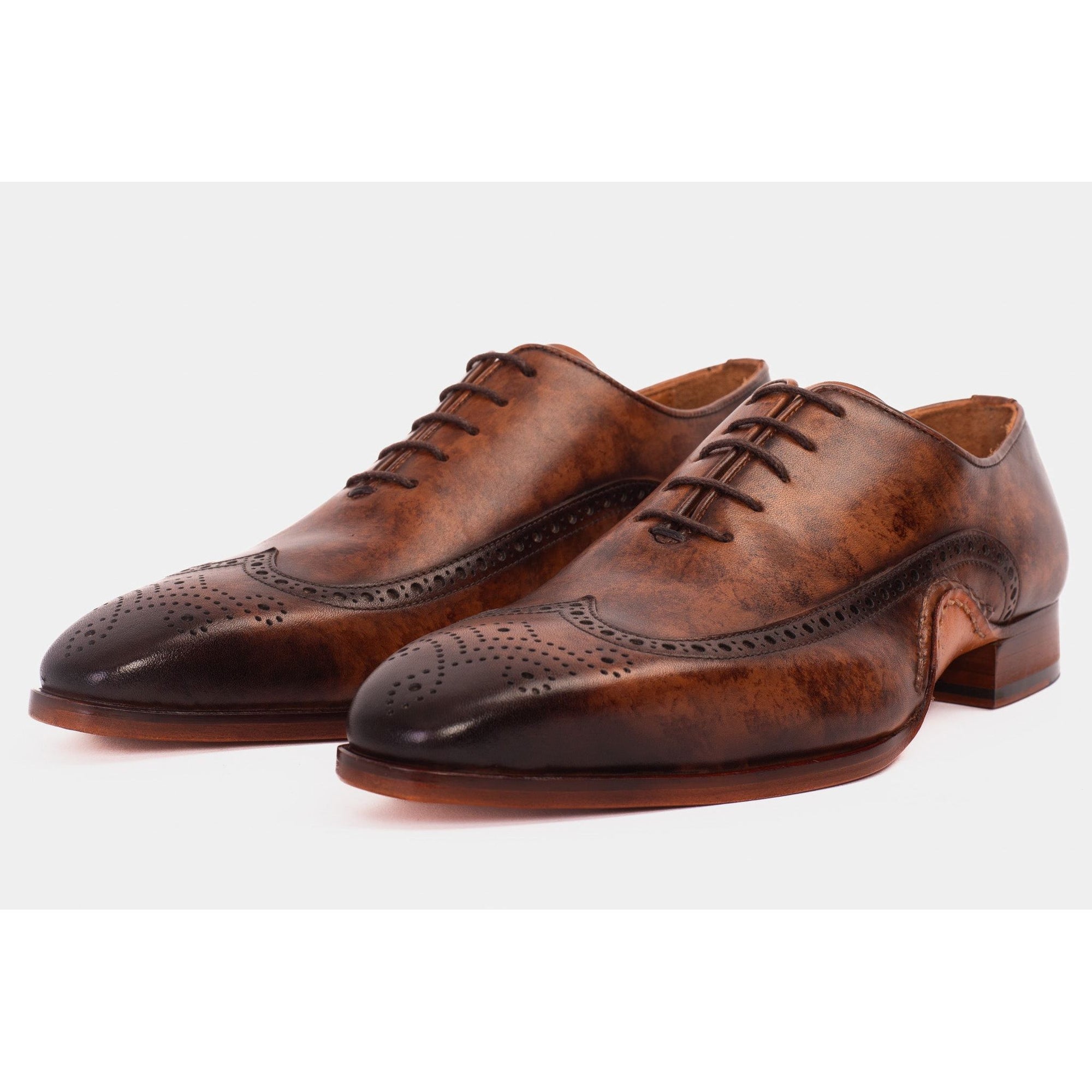 The Royal Hand Craft Brown Wingtip Oxford Men Shoe