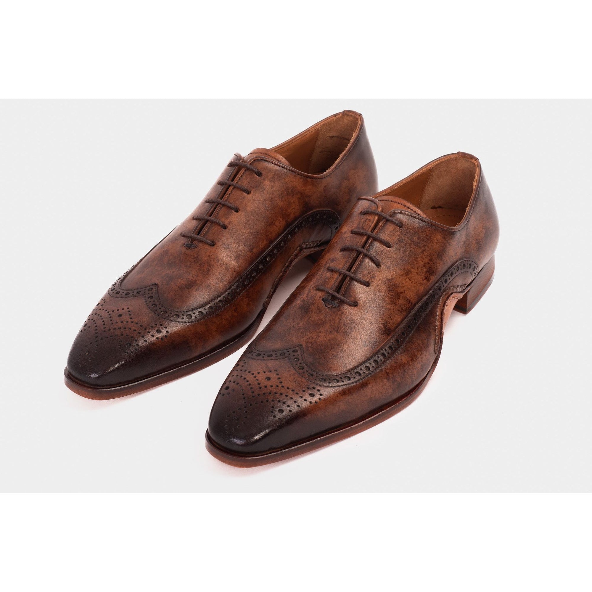 The Royal Hand Craft Brown Wingtip Oxford Men Shoe