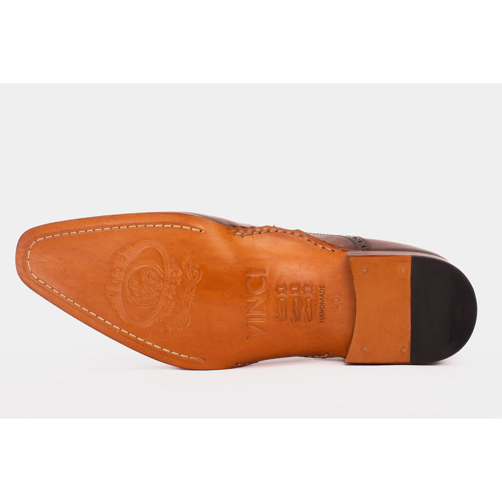 The Royal Hand Craft Brown Wingtip Oxford Men Shoe
