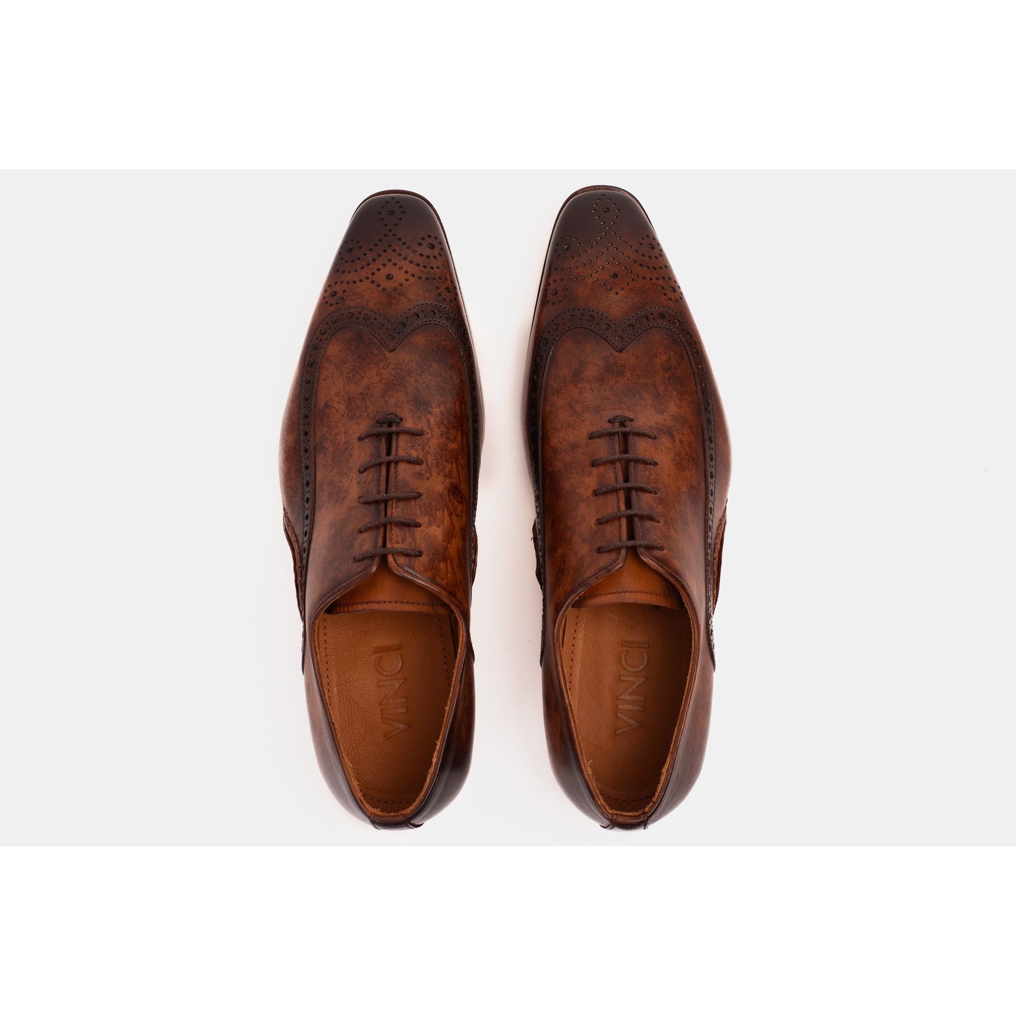 The Royal Hand Craft Brown Wingtip Oxford Men Shoe