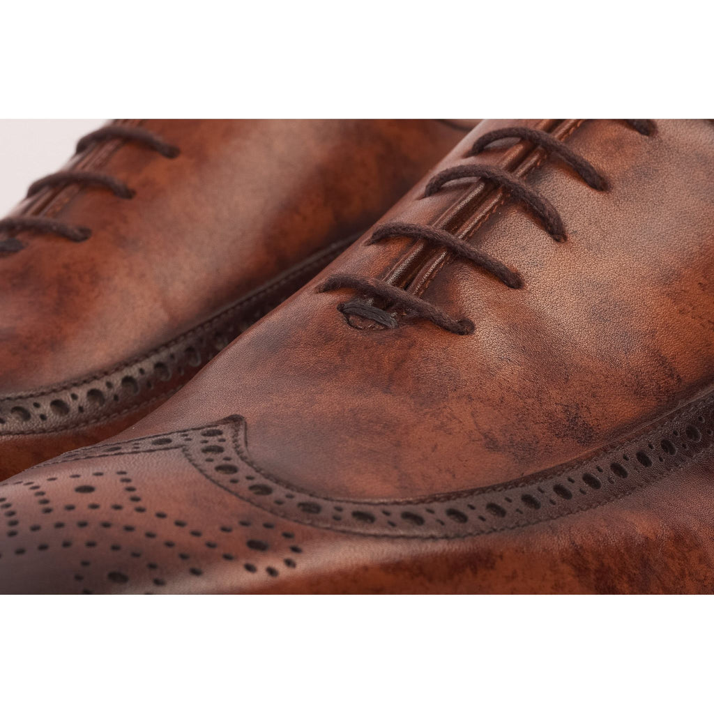The Royal Hand Craft Brown Wingtip Oxford Men Shoe