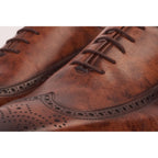 The Royal Hand Craft Brown Wingtip Oxford Men Shoe