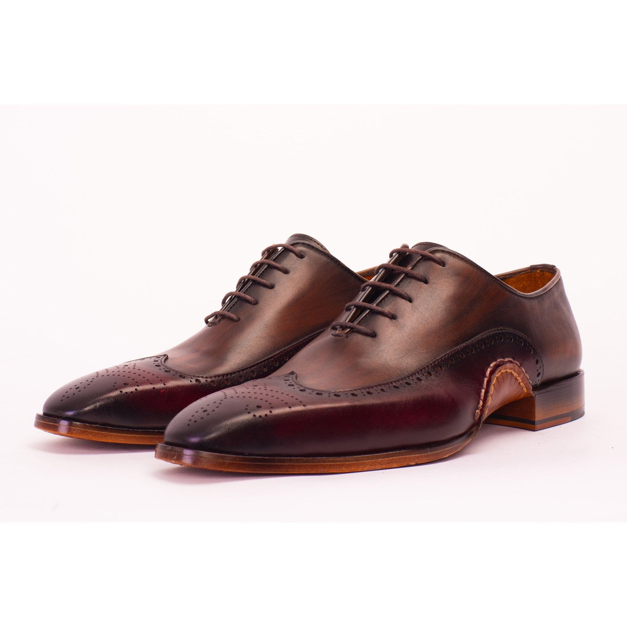 The Royal Hand Craft Burgundy Wingtip Oxford Men Shoe