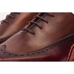 The Royal Hand Craft Burgundy Wingtip Oxford Men Shoe