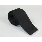 Men's Vitorofolo Italy Slim Skinny Tie Woven Knitted Fabric Fashionable RS-1 Black