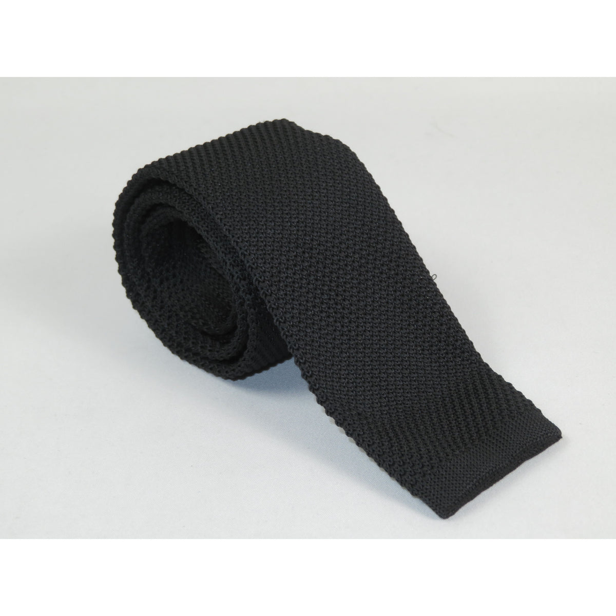 Men's Vitorofolo Italy Slim Skinny Tie Woven Knitted Fabric Fashionable RS-1 Black