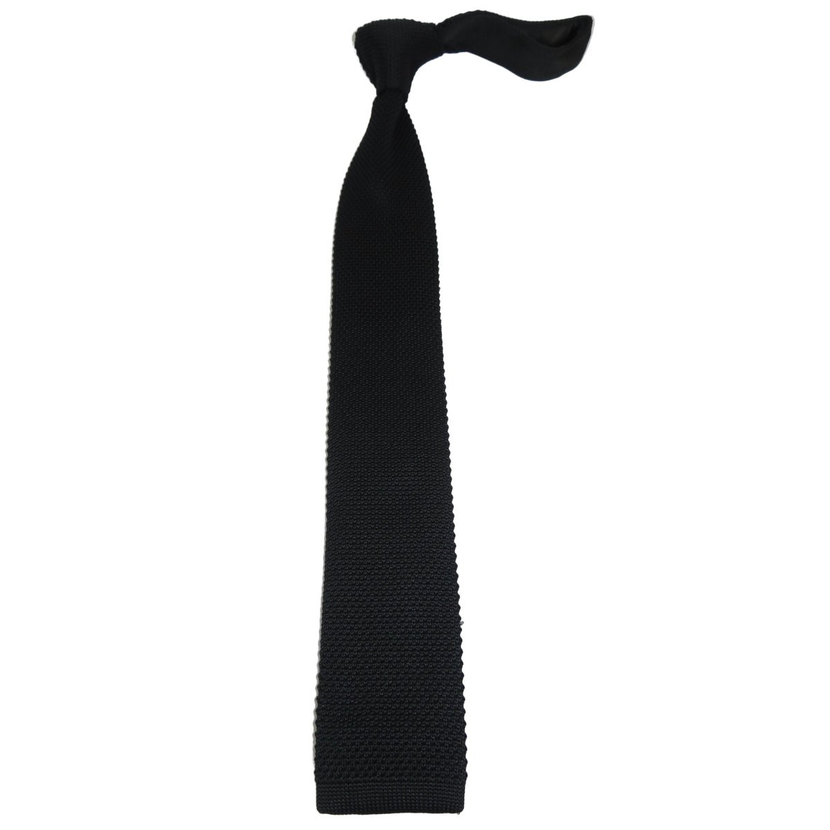 Men's Vitorofolo Italy Slim Skinny Tie Woven Knitted Fabric Fashionable RS-1 Black