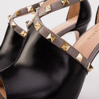 Vinci The Ribnica Black Leather Ankle Strap Women Sandal