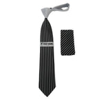 Men's Stacy Adams Tie and Hankie Set Fancy Woven Silky Satin #SAT80