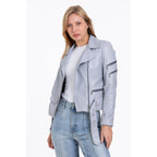 Vinci The Rodos Leather Gray Jacket