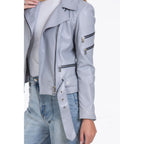 Vinci The Rodos Leather Gray Jacket