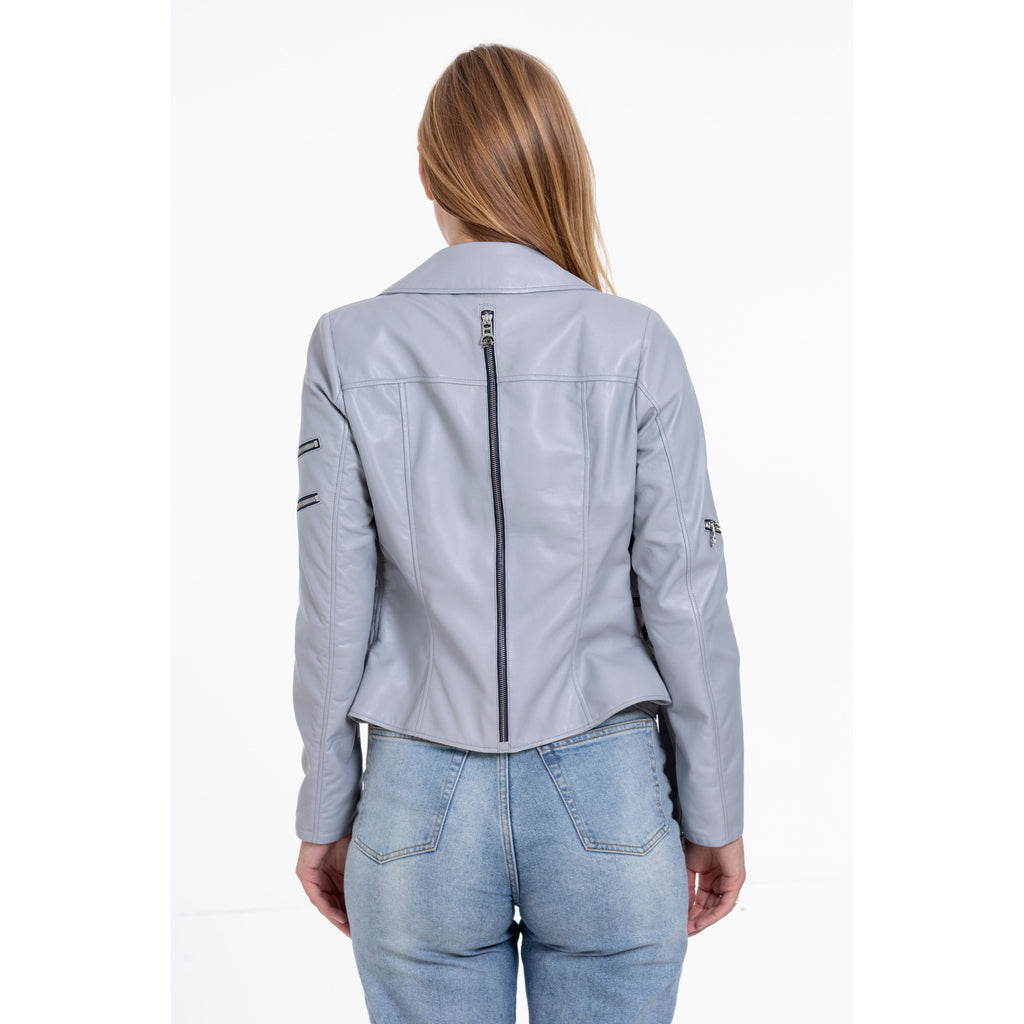 Vinci The Rodos Leather Gray Jacket