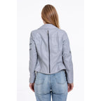 Vinci The Rodos Leather Gray Jacket