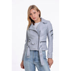 Vinci The Rodos Leather Gray Jacket