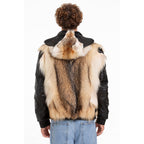 The Melbourne Pure Wolf Fur Leather Black Men Jacket