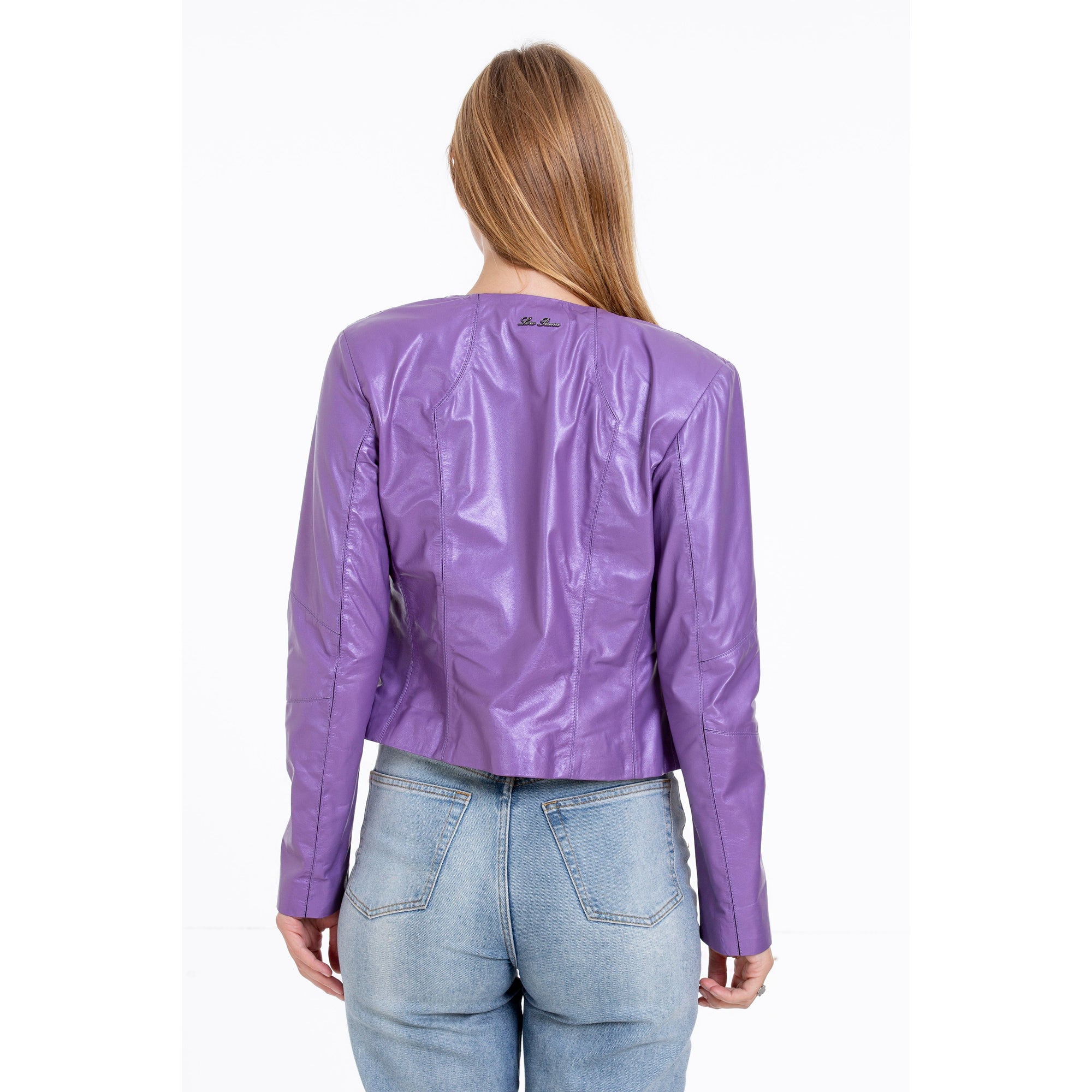 The Havnen  Lilac Leather Women Jacket