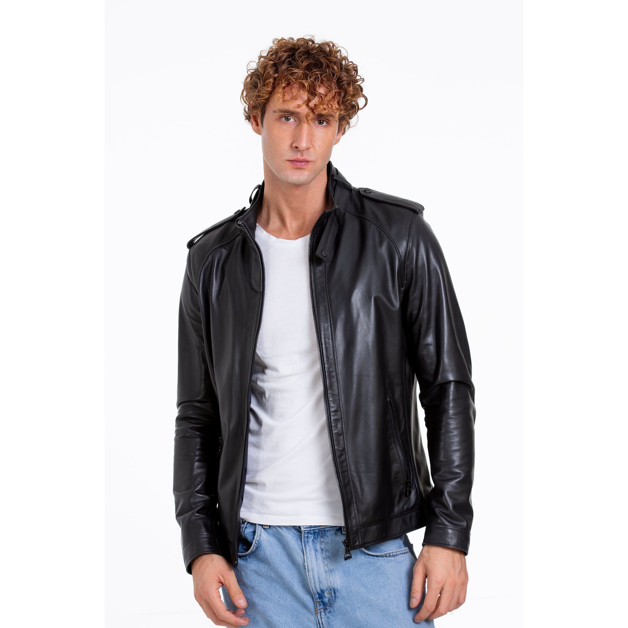 The Vinohrady Black Leather Men Jacket