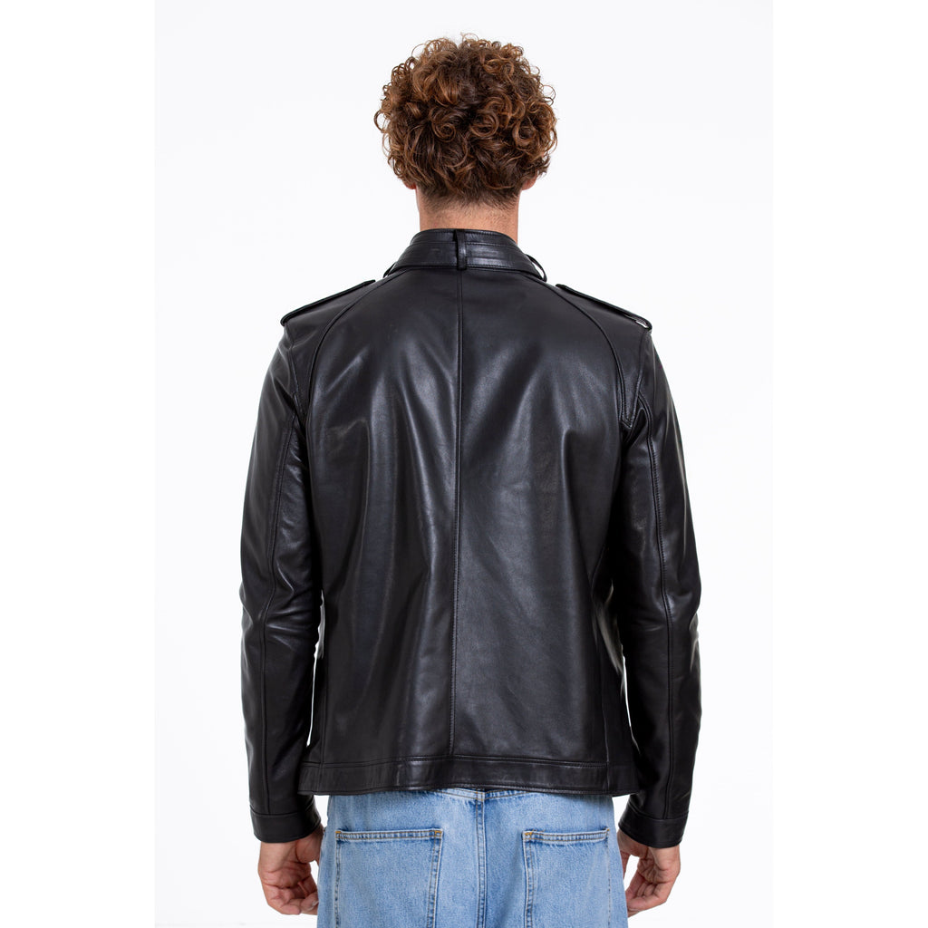 The Vinohrady Black Leather Men Jacket