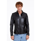 The Vinohrady Black Leather Men Jacket