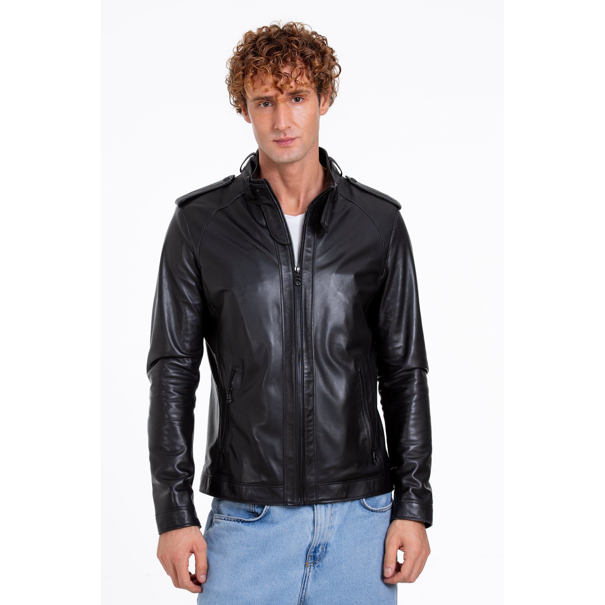 The Vinohrady Black Leather Men Jacket
