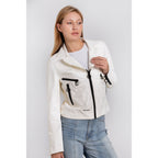 Vinci The Altona Leather White Women Jacket