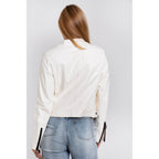 Vinci The Altona Leather White Women Jacket