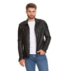 The Sabariego Black Leather Men Jacket
