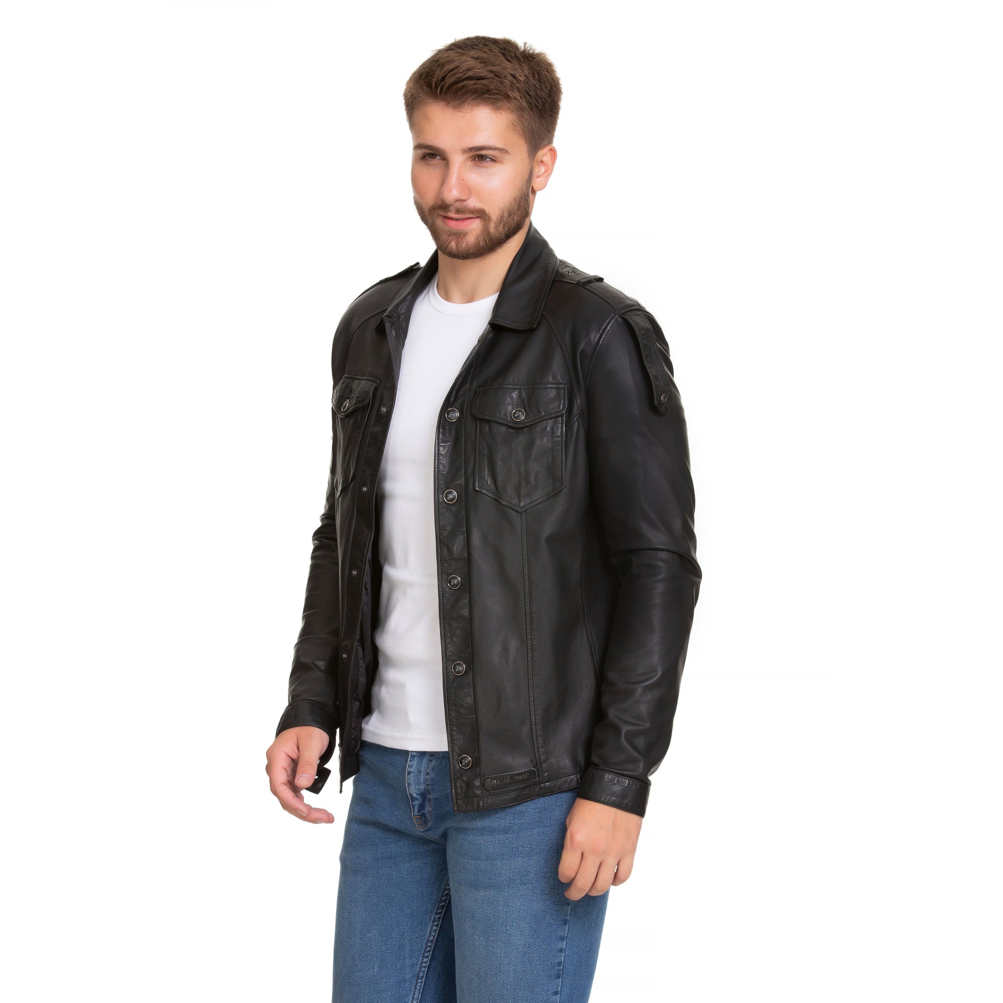 The Sabariego Black Leather Men Jacket