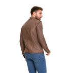 The Sabariego Tan Leather Men Jacket