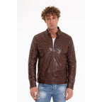 The Rios Tan Men Leather Men Jacket