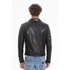 The Cacin Snake Black Leather Men Jacket