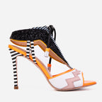 Vinci The Santa Amaro Orange Glitter Leather Women Sandal