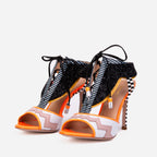 Vinci The Santa Amaro Orange Glitter Leather Women Sandal
