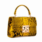 The Queen Yellow Snake Leather Handbag