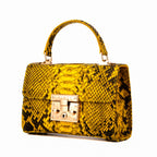 The Queen Yellow Snake Leather Handbag
