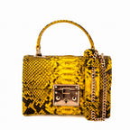 The Queen Yellow Snake Leather Handbag