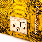 The Queen Yellow Snake Leather Handbag