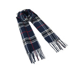 J.Valintin Unisex Plaid Scarf Soft Feel Acrylic Fashion Design #Scarf2 Navy Blue