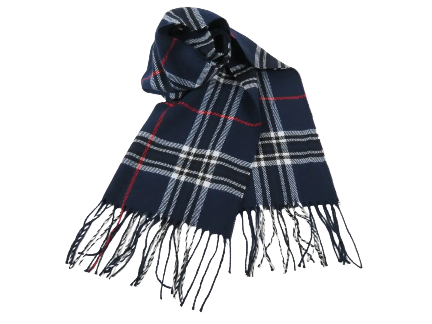 J.Valintin Unisex Plaid Scarf Soft Feel Acrylic Fashion Design #Scarf2 Navy Blue