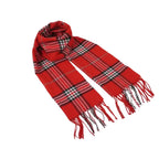 J.Valintin Unisex Plaid Scarf Soft Feel Acrylic Fashion Design #Scarf6 Red