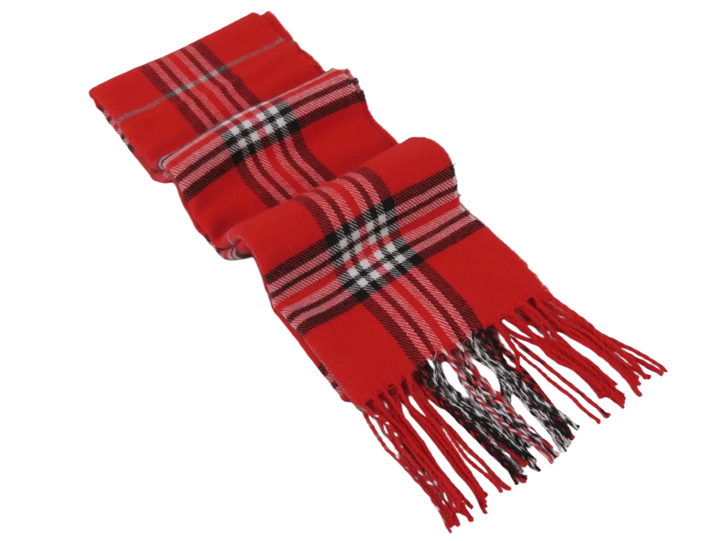 J.Valintin Unisex Plaid Scarf Soft Feel Acrylic Fashion Design #Scarf6 Red