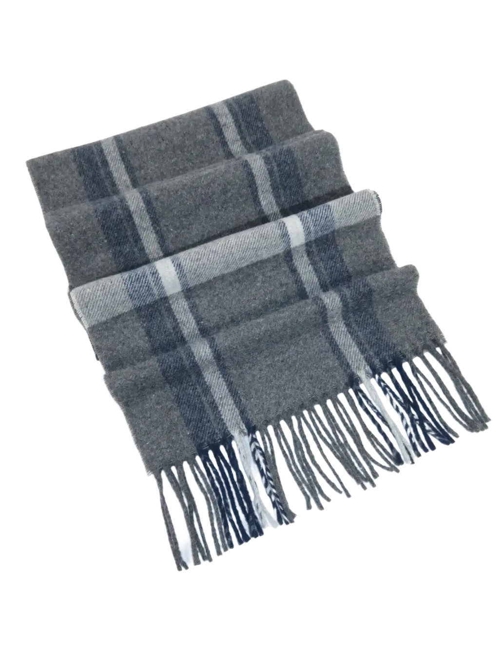 Scarf By J.Valintin Italian Luxurious 100% Wool Made In Italy #Scarf8 Gray Blue